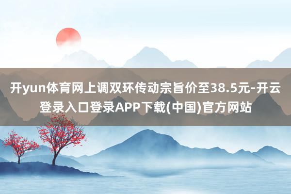 开yun体育网上调双环传动宗旨价至38.5元-开云登录入口登录APP下载(中国)官方网站